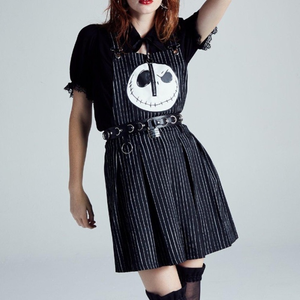 Her Universe The Nightmare Before Christmas Jack Pinstripe Skirtall‎ Hot Topic